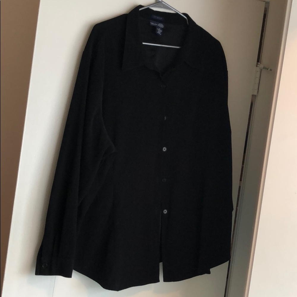 Black throw over